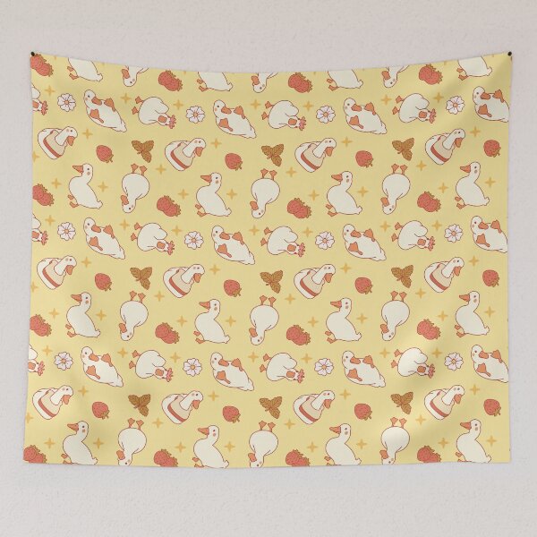Item preview, Ducks and strawberries pattern designed and sold by Erika Vaigel Creations.