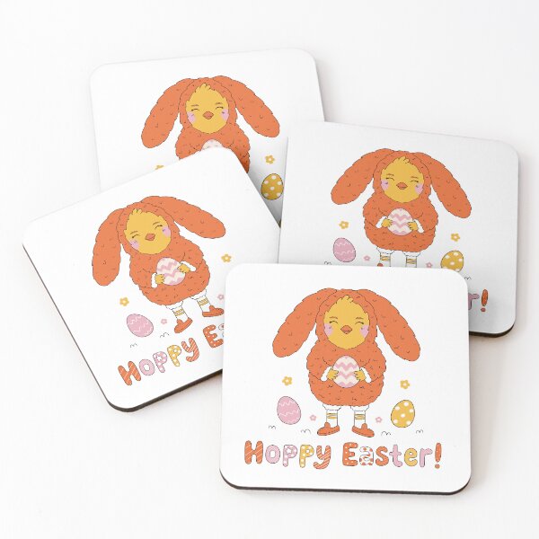 Item preview, Hoppy Easter Chicken in Bunny Costume – Funny Cute Easter Pun Design designed and sold by Xatutik.art.