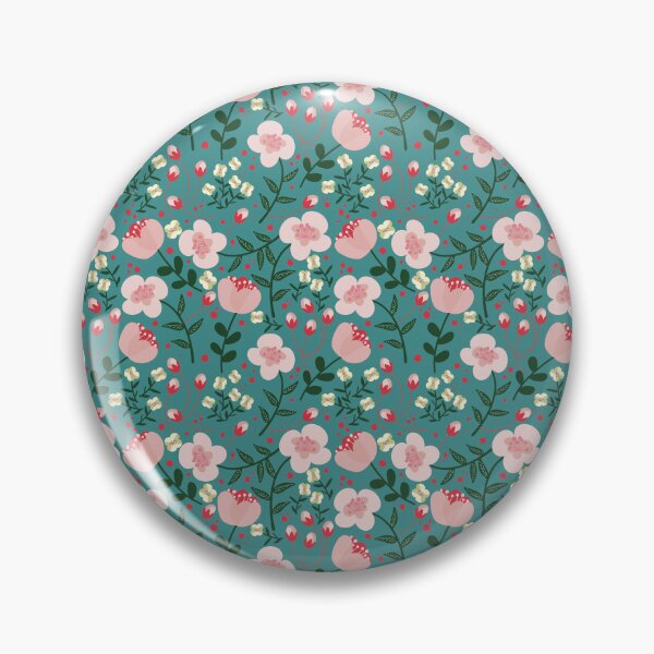 Item preview, Quirky florals in Teal designed and sold by DiorelleDesigns.