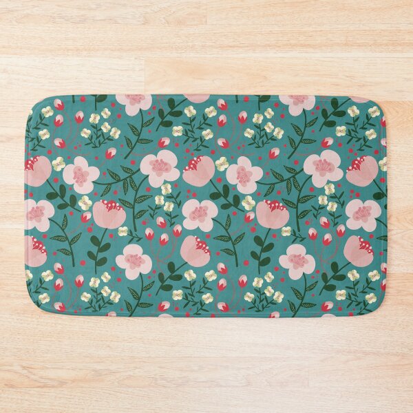 Item preview, Quirky florals in Teal designed and sold by DiorelleDesigns.