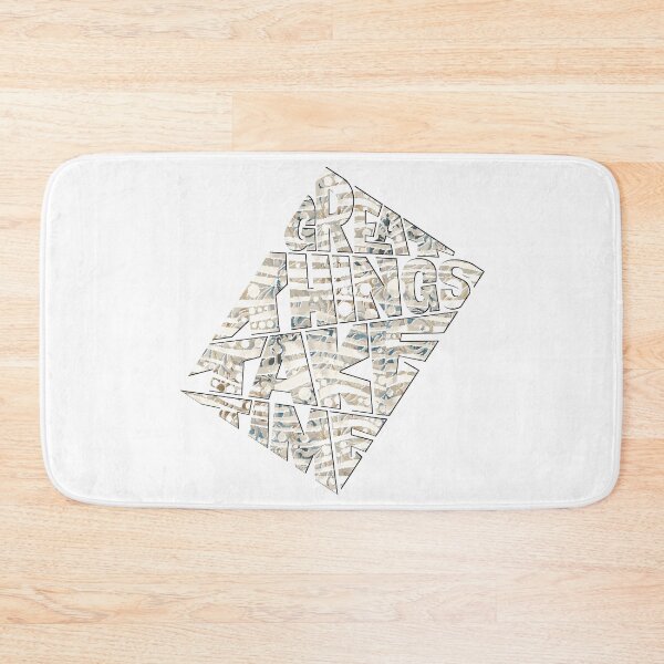 Item preview, Great Things Take Time - Diamond Pattern Typography Art designed and sold by vividthreads99.