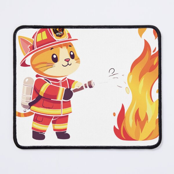 Item preview, Cat fireman designed and sold by T-SHIRTS-AALST.