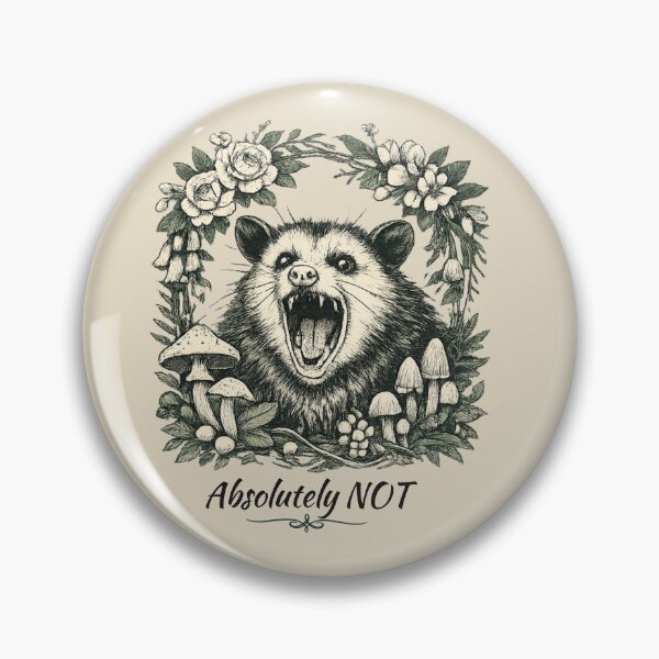 Item preview, Absolutely NOT Funny Opossum; Vintage Floral Cottagecore T-Shirt designed and sold by MyWellbeing26.