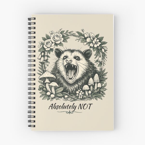 Item preview, Absolutely NOT Funny Opossum; Vintage Floral Cottagecore T-Shirt designed and sold by MyWellbeing26.