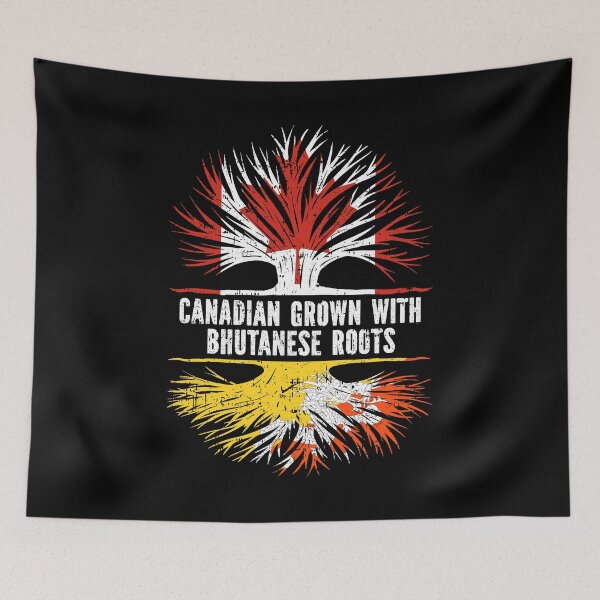 Item preview, Canadian Grown with Bhutanese Roots Canada Flag designed and sold by CosmoKitsch.