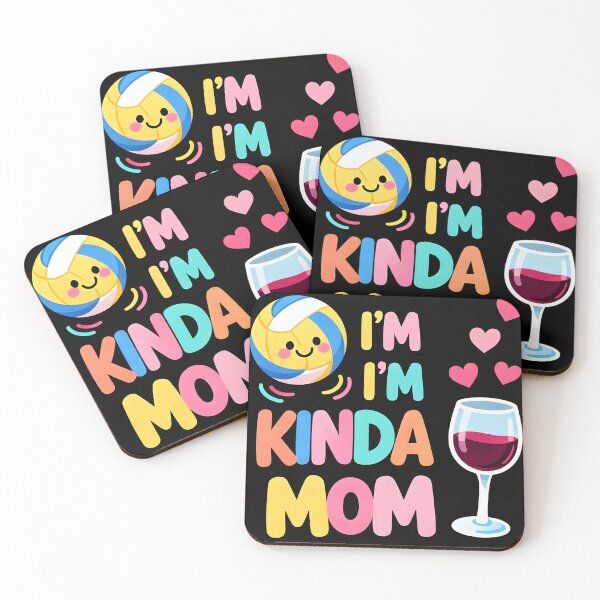 Item preview, “I’M KINDA MOM – Wine Lover Mom Volleyball” t-shirt niche. designed and sold by Benbera.