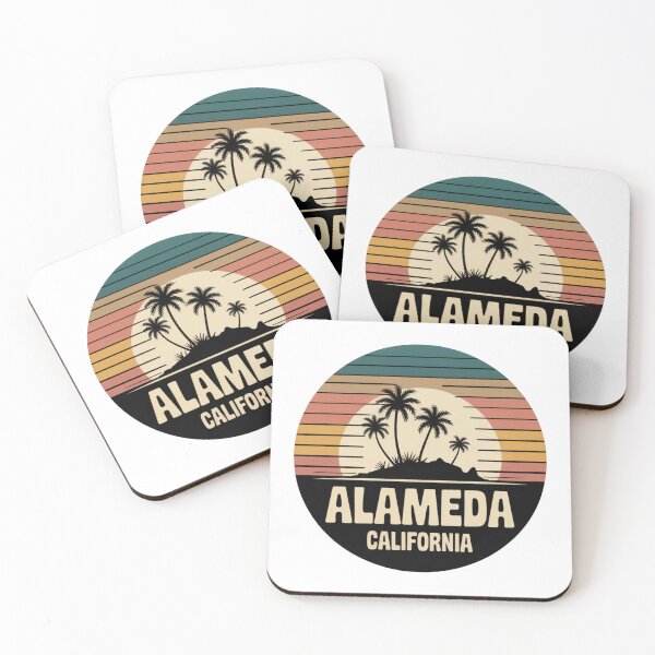 Item preview, Alameda California: Retro Sunset Palm Trees Vintage Design designed and sold by CircinusStore.