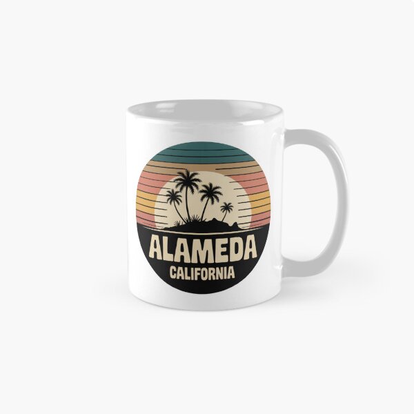 Item preview, Alameda California: Retro Sunset Palm Trees Vintage Design designed and sold by CircinusStore.