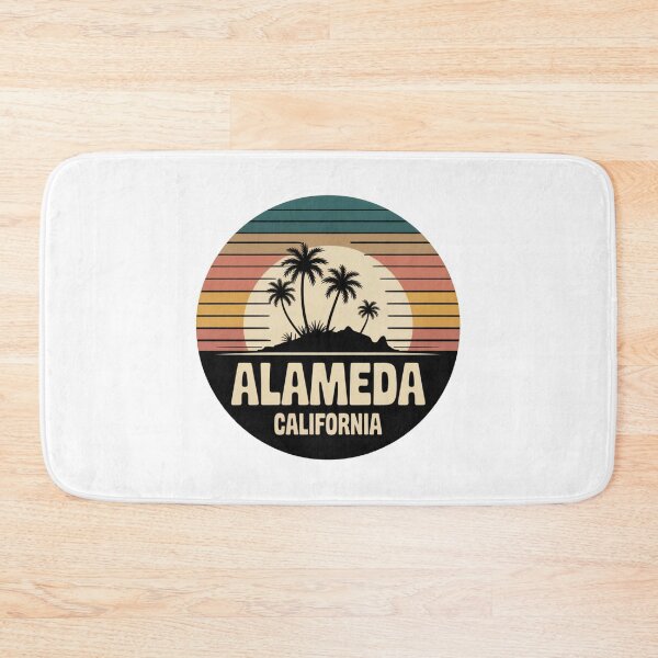 Item preview, Alameda California: Retro Sunset Palm Trees Vintage Design designed and sold by CircinusStore.