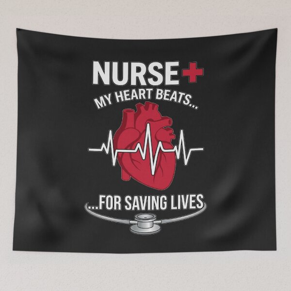 Item preview, My Heart Beats for Saving Lives - Ultimate Nurse Pride designed and sold by JVDesignsShop.