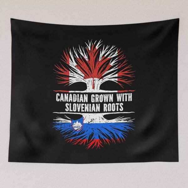Item preview, Canadian Grown with Slovenian Roots Canada Flag designed and sold by CosmoKitsch.