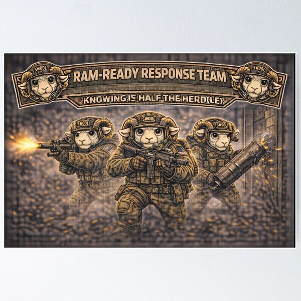 Item preview, Ram-Ready Response Team – Sheep-I Joe Breach Squad Parody designed and sold by Thpoar.