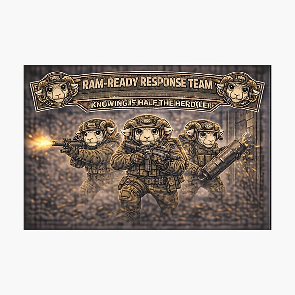 Item preview, Ram-Ready Response Team – Sheep-I Joe Breach Squad Parody designed and sold by Thpoar.