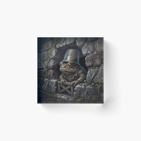 Item preview, Gritty Toad Watchman in Brick Wall Crevice Illustration - Urban Alleyway Aesthetic designed and sold by Englandbear.