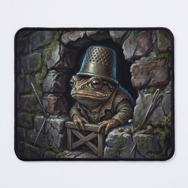 Item preview, Gritty Toad Watchman in Brick Wall Crevice Illustration - Urban Alleyway Aesthetic designed and sold by Englandbear.