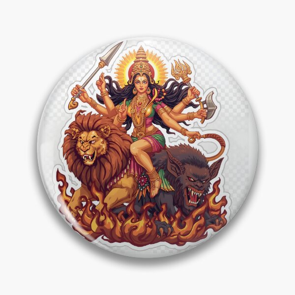 Item preview, Goddess Chandraghanta Sticker designed and sold by Teewave-Ashish.