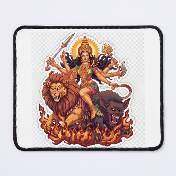 Item preview, Goddess Chandraghanta Sticker designed and sold by Teewave-Ashish.