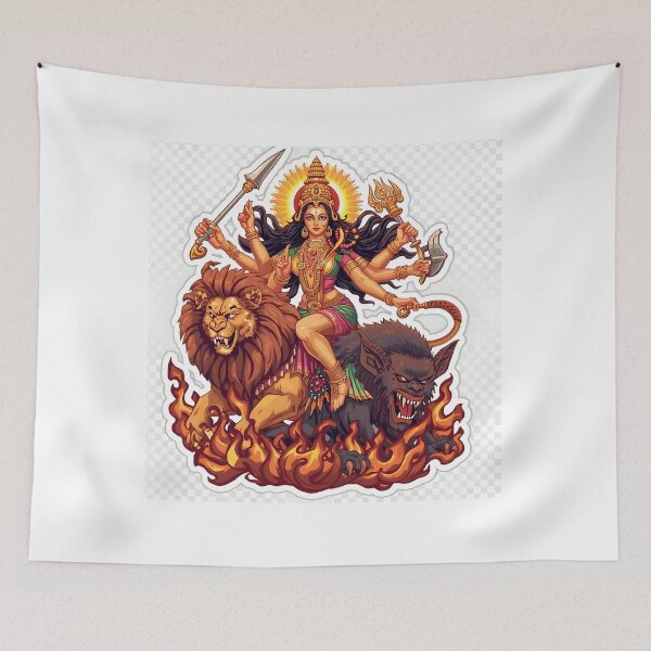 Item preview, Goddess Chandraghanta Sticker designed and sold by Teewave-Ashish.