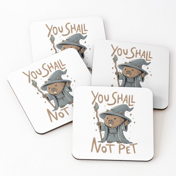 Item preview, You Shall Not Pet – Capybara Wizard designed and sold by Lukasz Kobylka.