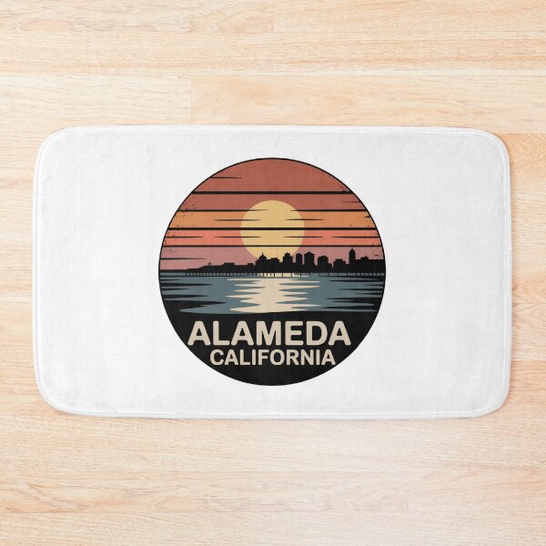 Item preview, Alameda California: Retro Sunset Skyline Design designed and sold by CircinusStore.