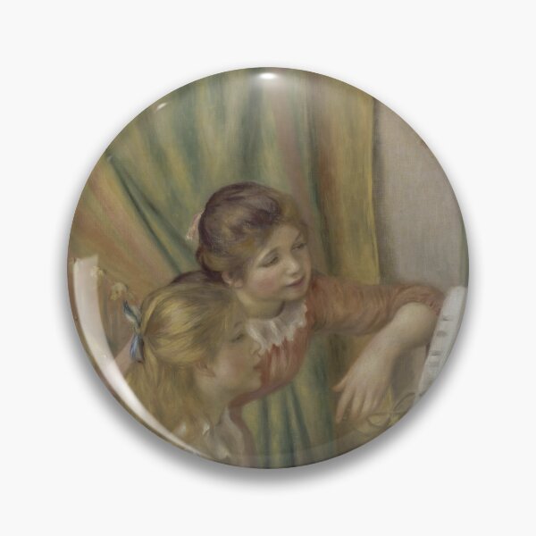 Item preview, Young Girls at the Piano by Pierre-Auguste Renoir: Impressionist Fine Art Print designed and sold by artofuniverse.