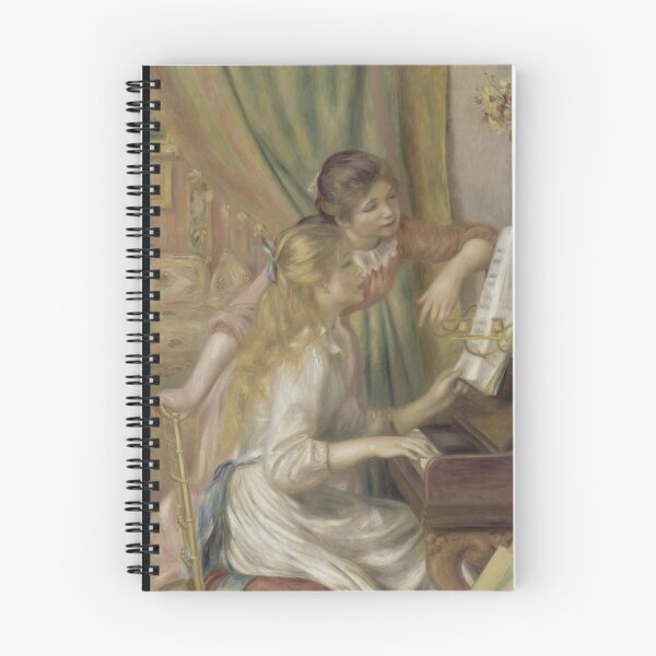 Item preview, Young Girls at the Piano by Pierre-Auguste Renoir: Impressionist Fine Art Print designed and sold by artofuniverse.