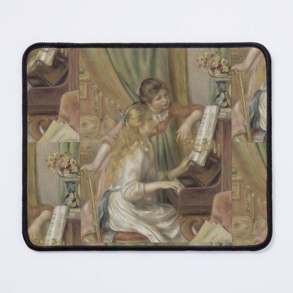 Item preview, Young Girls at the Piano by Pierre-Auguste Renoir: Impressionist Fine Art Print designed and sold by artofuniverse.