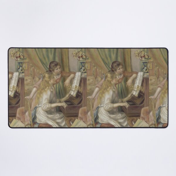 Item preview, Young Girls at the Piano by Pierre-Auguste Renoir: Impressionist Fine Art Print designed and sold by artofuniverse.