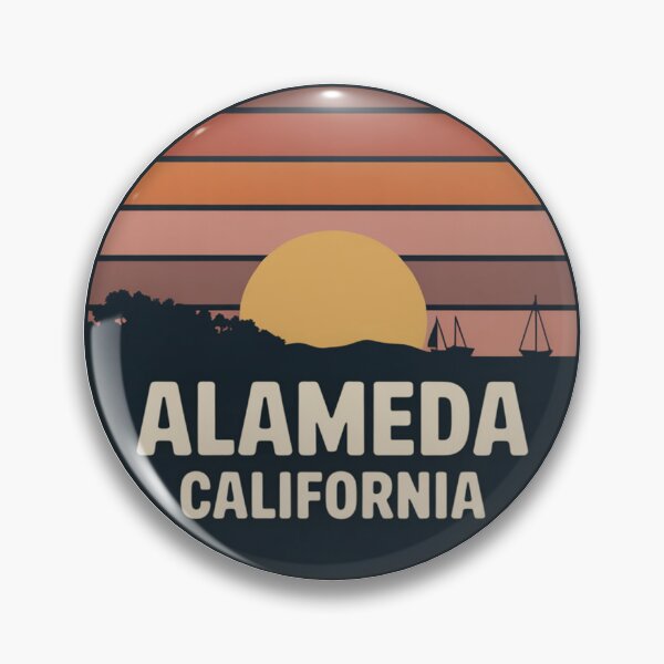Item preview, Alameda California: Retro Sunset Sailboat Design designed and sold by CircinusStore.