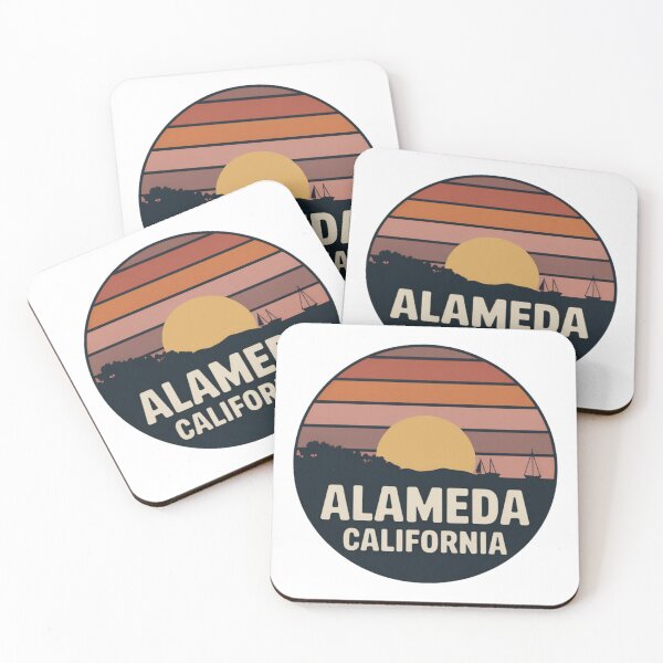 Item preview, Alameda California: Retro Sunset Sailboat Design designed and sold by CircinusStore.