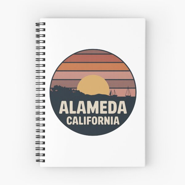 Item preview, Alameda California: Retro Sunset Sailboat Design designed and sold by CircinusStore.