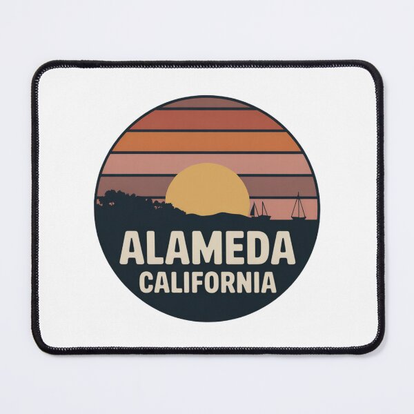 Item preview, Alameda California: Retro Sunset Sailboat Design designed and sold by CircinusStore.