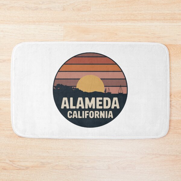 Item preview, Alameda California: Retro Sunset Sailboat Design designed and sold by CircinusStore.