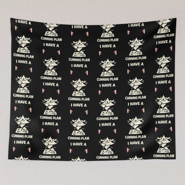 Item preview, I Have A Cunning Plan Cute Evil Cat Minimal Funny Design designed and sold by TeeTimeTreasure.