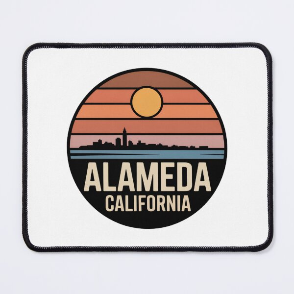 Item preview, Alameda California: Retro Sunset City Skyline designed and sold by CircinusStore.