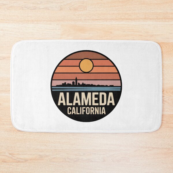 Item preview, Alameda California: Retro Sunset City Skyline designed and sold by CircinusStore.
