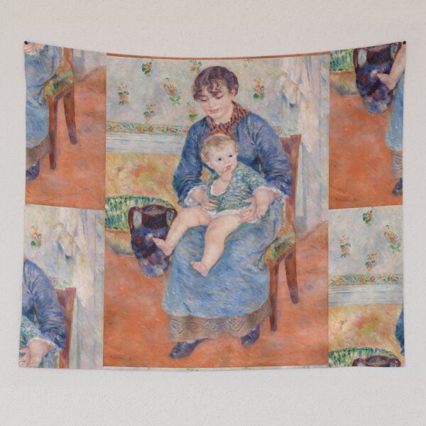 Item preview, Young Mother Jeune Mere by Pierre-Auguste Renoir: Tender Impressionist Poster designed and sold by artofuniverse.