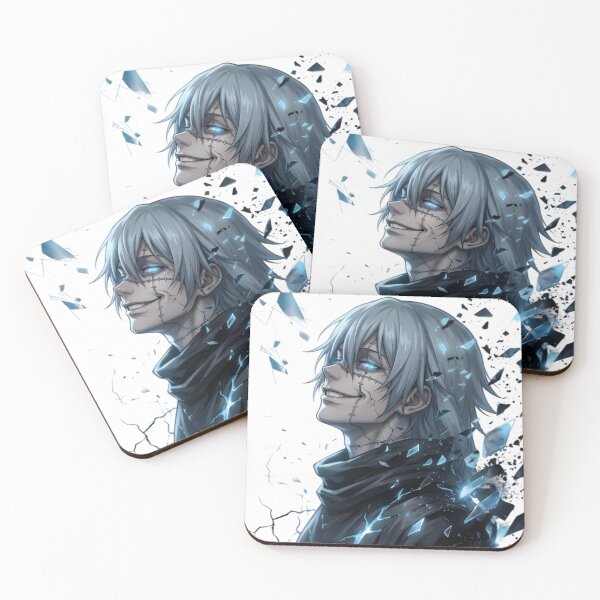 Item preview, Dark Cursed Spirit Anime Aesthetic – Blue Lightning Broken Glass Villain Art designed and sold by Dyan4.