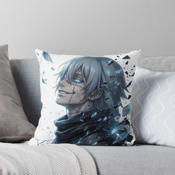 Item preview, Dark Cursed Spirit Anime Aesthetic – Blue Lightning Broken Glass Villain Art designed and sold by Dyan4.
