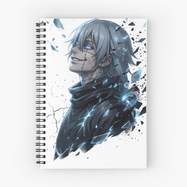 Item preview, Dark Cursed Spirit Anime Aesthetic – Blue Lightning Broken Glass Villain Art designed and sold by Dyan4.