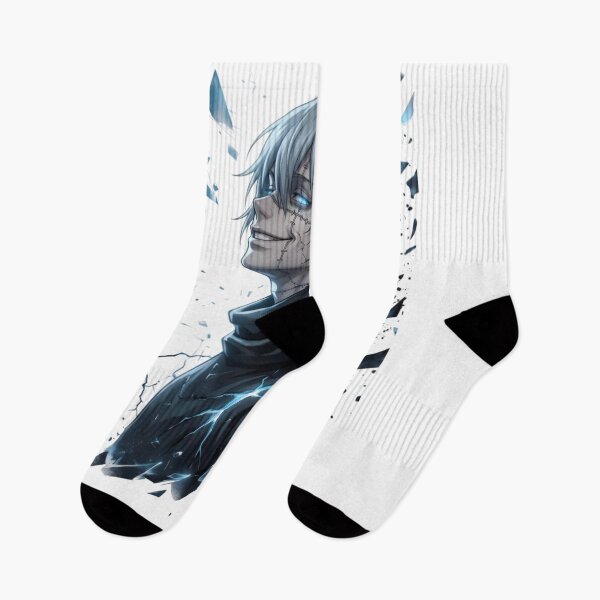Item preview, Dark Cursed Spirit Anime Aesthetic – Blue Lightning Broken Glass Villain Art designed and sold by Dyan4.