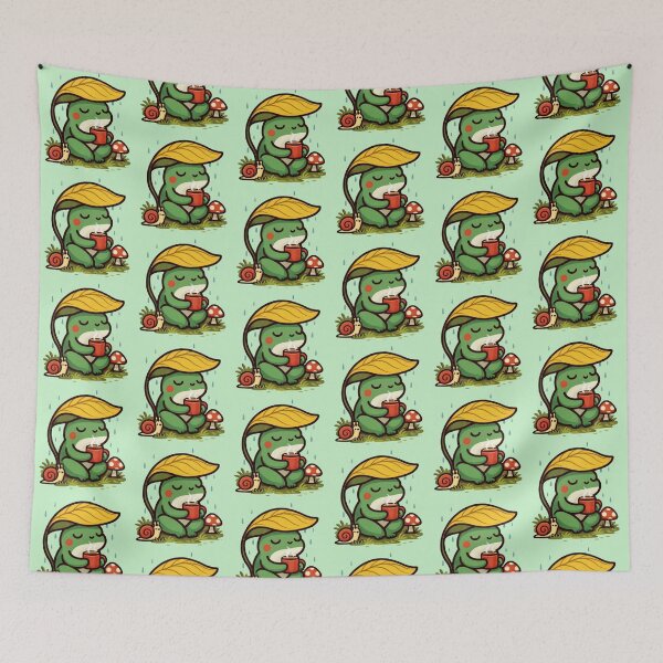 Item preview, Cozy Frog Tea – Rainy Day Whimsy designed and sold by Dogandesighn.