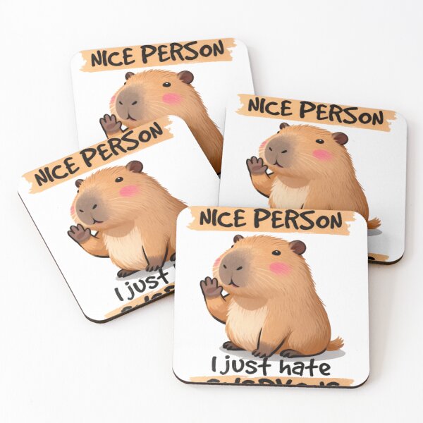 Item preview, I'm a Nice Capybara, I Just Hate Everyone designed and sold by Lukasz Kobylka.