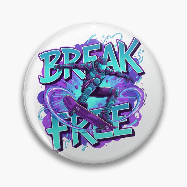 Item preview, Break Free Skateboard Shirt | Cyberpunk Skater Streetwear Graphic Tee designed and sold by Rivistudio.