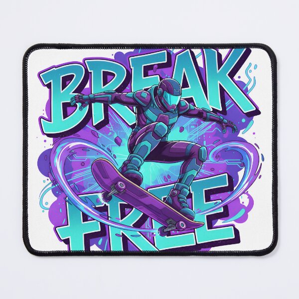 Item preview, Break Free Skateboard Shirt | Cyberpunk Skater Streetwear Graphic Tee designed and sold by Rivistudio.