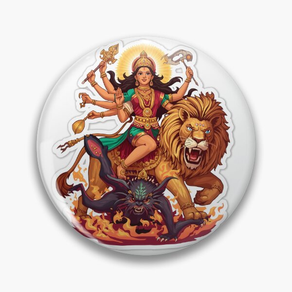 Item preview, Goddess Kushmanda Sticker  designed and sold by Teewave-Ashish.