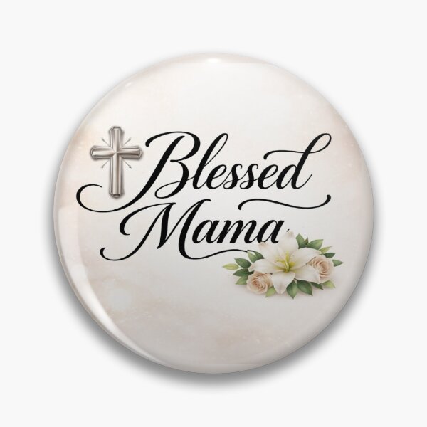 Item preview, Blessed Mama Floral Cross T-Shirt, Christian Mom Tee designed and sold by MyWellbeing26.