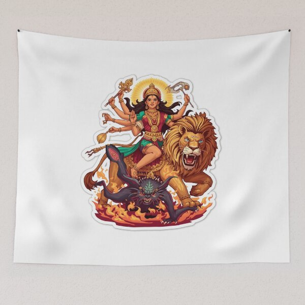 Item preview, Goddess Kushmanda Sticker  designed and sold by Teewave-Ashish.