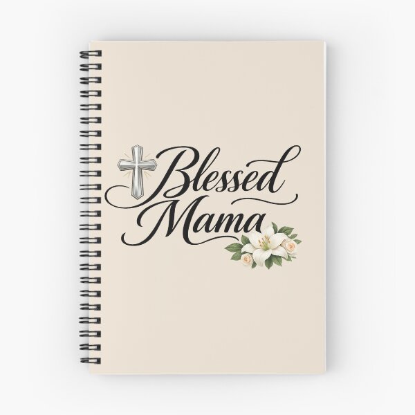 Item preview, Blessed Mama Floral Cross T-Shirt, Christian Mom Tee designed and sold by MyWellbeing26.