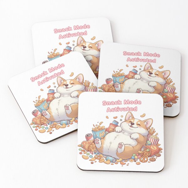 Item preview, Funny Corgi Snack Mode Kawaii Dog Illustration designed and sold by Aura Design Studios.